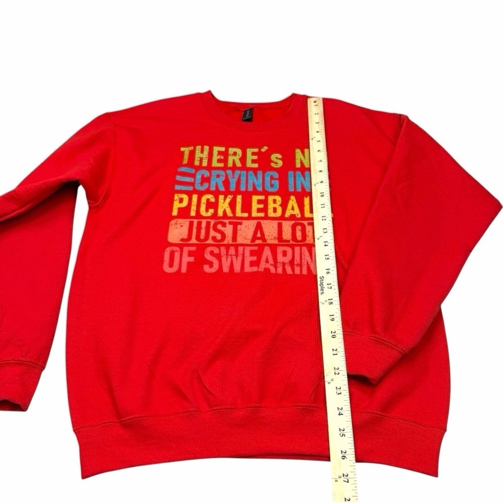 Gildan Red Pickleball Crewneck Sweatshirt - Picture 3 of 6